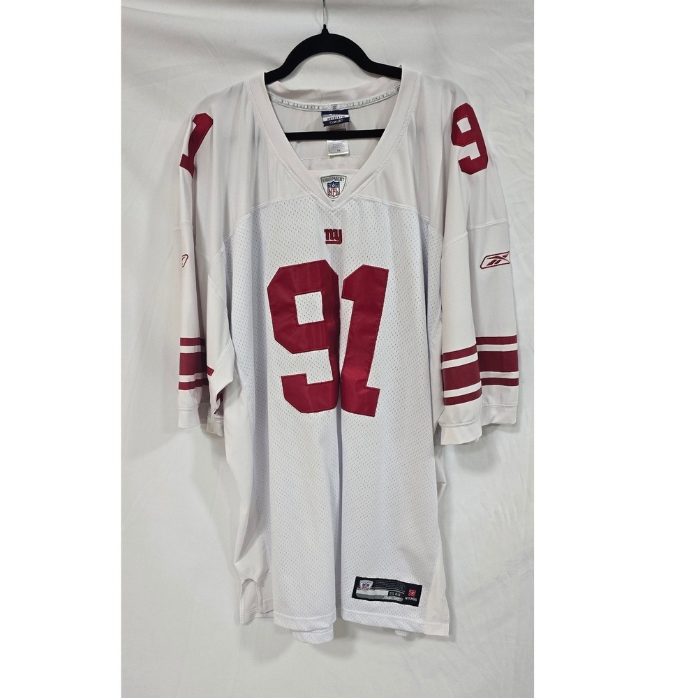 Reebok NFL men 58 NY Giants Justin Tuck #91 football white jersey sport